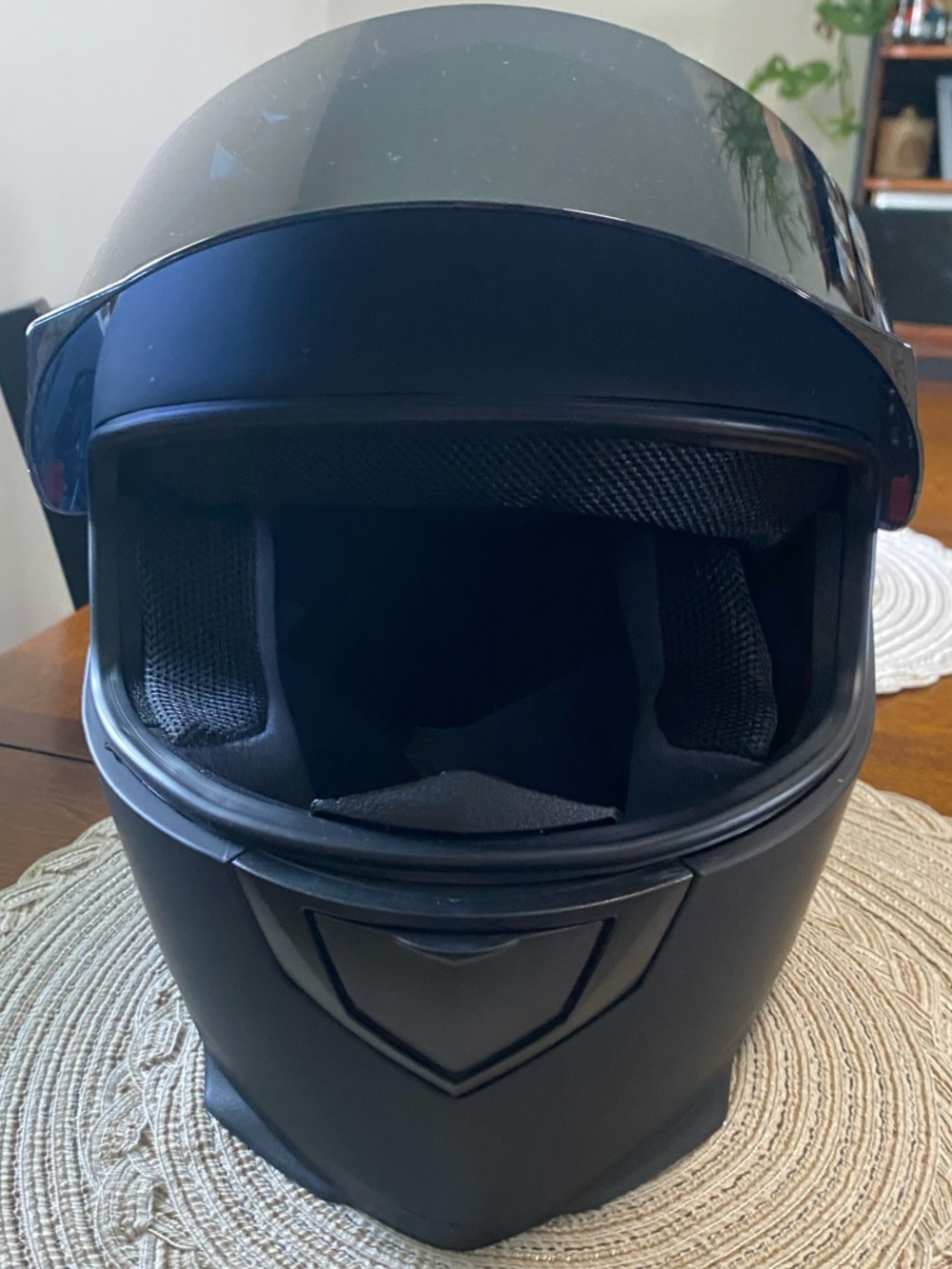 ILM Matte Black Full-Face Motorcycle Helmet